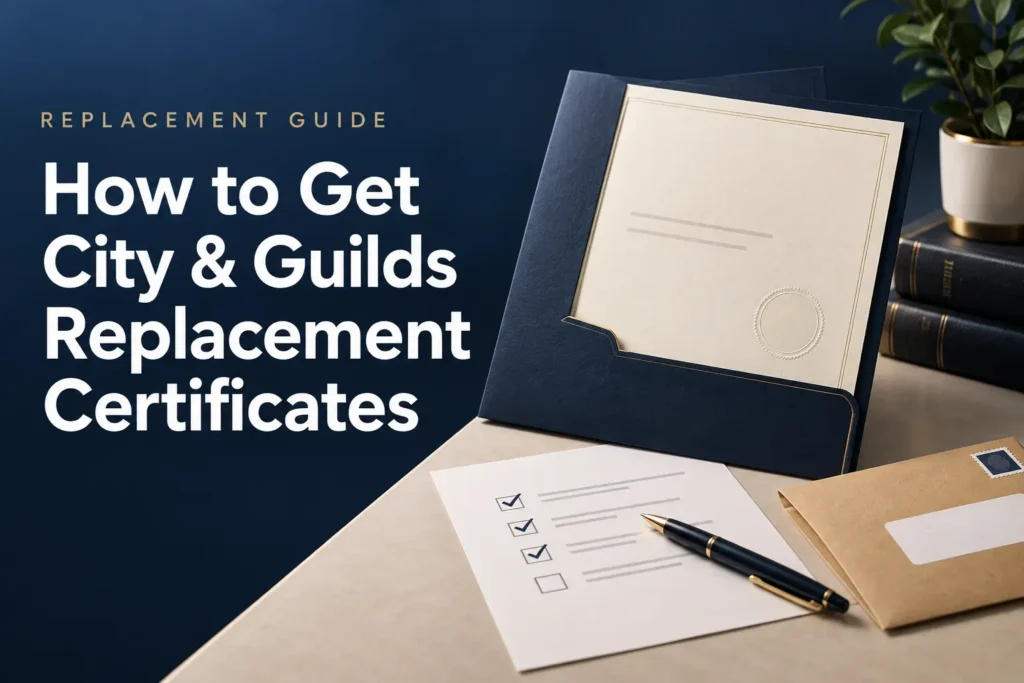 City and Guilds replacement certificate application guide